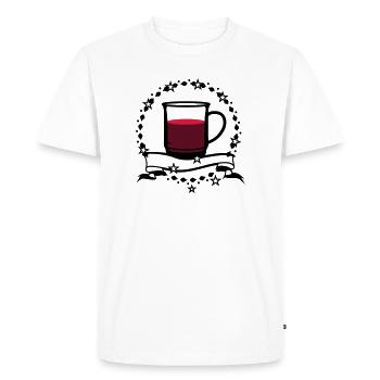 Une tasse de vin chaud - T-shirt Premium bio Homme - blanc - Devant - Nico (187cm)