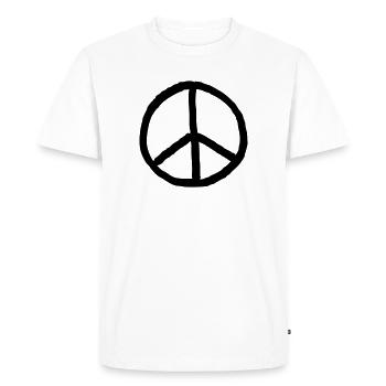 Peace sign - Men's Premium Organic T-Shirt - white - Front - Nico (187cm)
