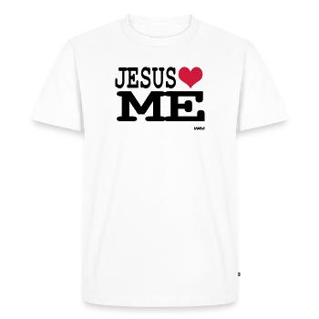 jesus loves me - Men's Premium Organic T-Shirt - white - Front - Nico (187cm)