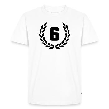 Jubilé 60 - T-shirt Premium bio Homme - blanc - Devant - Nico (187cm)