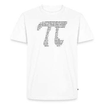 Pi - Men's Premium Organic T-Shirt - white - Front - Nico (187cm)