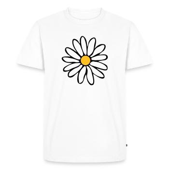 Daisies - Men's Premium Organic T-Shirt - white - Front - Nico (187cm)