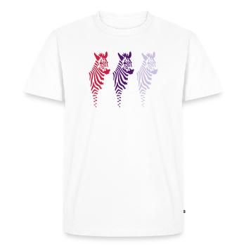 three zebras (b) - T-shirt Premium bio Homme - blanc - Devant - Nico (187cm)
