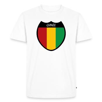 Guinée - T-shirt Premium bio Homme - blanc - Devant - Nico (187cm)
