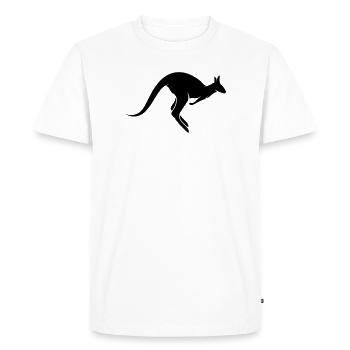 Un kangourou rebondir - T-shirt Premium bio Homme - blanc - Devant - Nico (187cm)