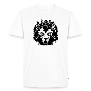 Der Löwe mit Krone - Männer Premium Bio T-Shirt - Weiß - Vorne - Nico (187cm)