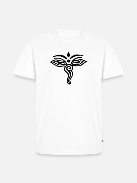 Tibetian eyes - Men's Premium Organic T-Shirt - white