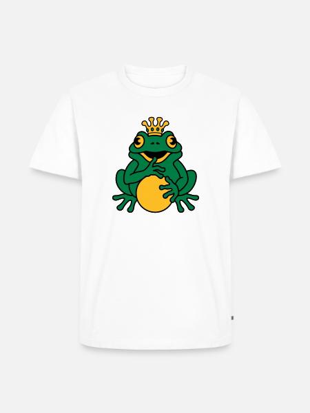 Froschkönig - Männer Premium Bio T-Shirt - Weiß