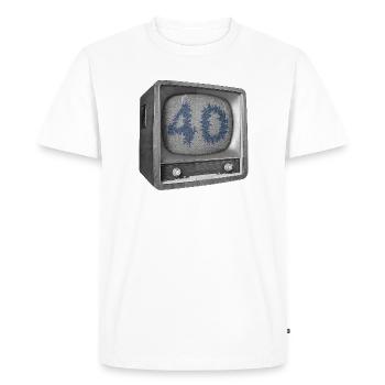 anniversaire de 40 ans - T-shirt Premium bio Homme - blanc - Devant - Nico (187cm)