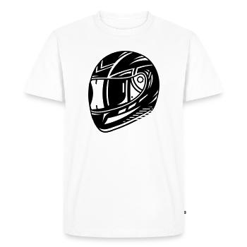 motorcycle helmet - Men's Premium Organic T-Shirt - white - Front - Nico (187cm)