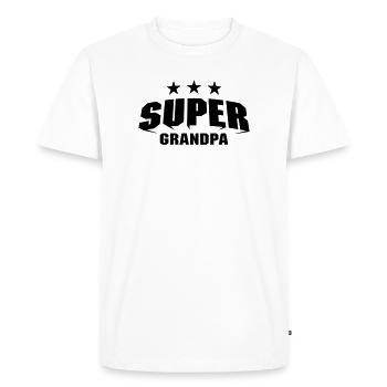 Super Grandpa - Men's Premium Organic T-Shirt - white - Front - Nico (187cm)