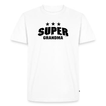 Super Grandma - Men's Premium Organic T-Shirt - white - Front - Nico (187cm)