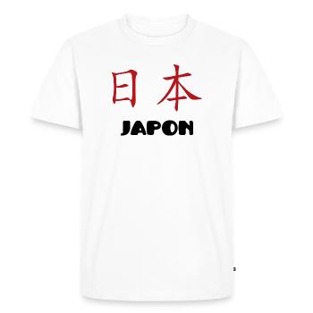 Japon - T-shirt Premium bio Homme - blanc - Devant - Nico (187cm)