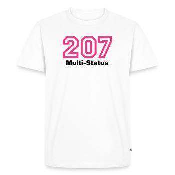 Error 207 | Fehler | Errormessage - T-shirt Premium bio Homme - blanc - Devant - Nico (187cm)
