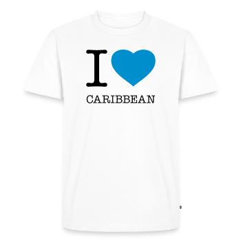 I LOVE CARIBBEAN Karibik - Men's Premium Organic T-Shirt - white - Front - Nico (187cm)