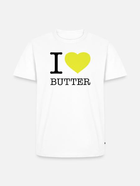I LOVE BUTTER - Men's Premium Organic T-Shirt - white