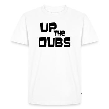 UP THE DUBS - Men's Premium Organic T-Shirt - white - Front - Nico (187cm)