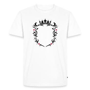 un blason avec une couronne - T-shirt Premium bio Homme - blanc - Devant - Nico (187cm)