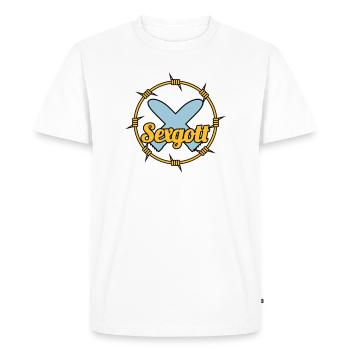 Sexgott | Dildo | Cock - Men's Premium Organic T-Shirt - white - Front - Nico (187cm)