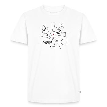 Bullzeye Darts 2016 - Männer Premium Bio T-Shirt - Weiß - Vorne - Nico (187cm)