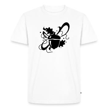 Un gland avec feuilles de chêne - T-shirt Premium bio Homme - blanc - Devant - Nico (187cm)