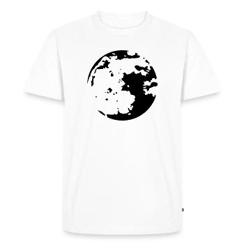 Pochoir d'une lune - T-shirt Premium bio Homme - blanc - Devant - Nico (187cm)