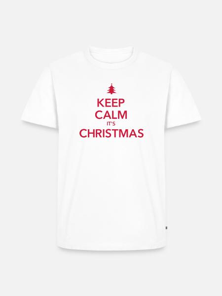 KEEP CALM IT'S CHRISTMAS Weihnachten - Men's Premium Organic T-Shirt - white