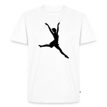 Danseur - T-shirt Premium bio Homme - blanc - Devant - Nico (187cm)