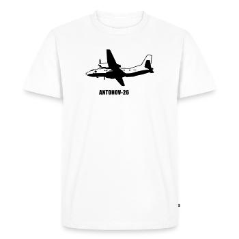 antonov26 - Men's Premium Organic T-Shirt - white - Front - Nico (187cm)