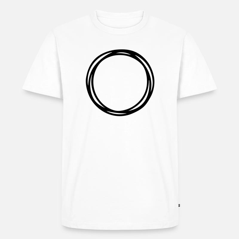 Kreise und Kreise - Männer Premium Bio T-Shirt - Weiß