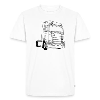 LKW Truck - T-shirt Premium bio Homme - blanc - Devant - Nico (187cm)
