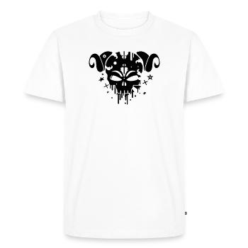 Le crâne Satyre - T-shirt Premium bio Homme - blanc - Devant - Nico (187cm)