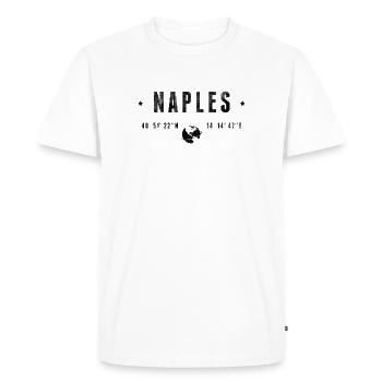 Naples - Men's Premium Organic T-Shirt - white - Front - Nico (187cm)