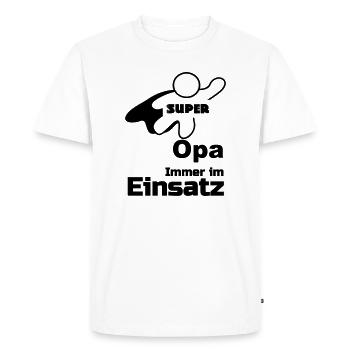 Super Opa Geschenk - Männer Premium Bio T-Shirt - Weiß - Vorne - Nico (187cm)