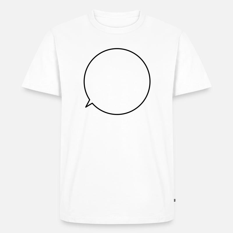 Speech bubble request text customizable - Men's Premium Organic T-Shirt - white