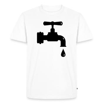 Un robinet qui goutte - T-shirt Premium bio Homme - blanc - Devant - Nico (187cm)