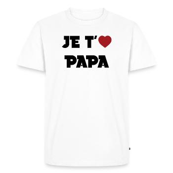 I love you Dad - Men's Premium Organic T-Shirt - white - Front - Nico (187cm)