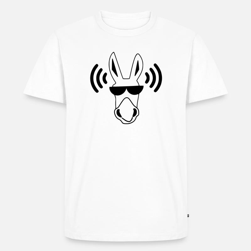 Cool Sonnenbrille Comic Lustig - Männer Premium Bio T-Shirt - Weiß