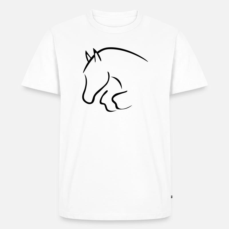 Springpferd - Männer Premium Bio T-Shirt - Weiß