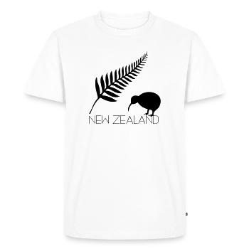 Navigation de plaisance néo-zélandaise et kiwi - T-shirt Premium bio Homme - blanc - Devant - Nico (187cm)
