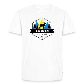 La Suède dans la nature - T-shirt Premium bio Homme - blanc - Devant - Nico (187cm)