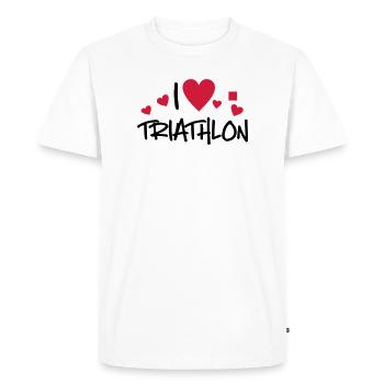 triathlon - Men's Premium Organic T-Shirt - white - Front - Nico (187cm)
