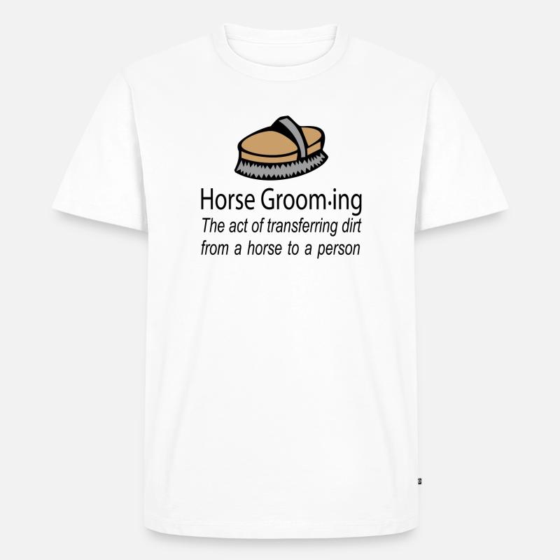 Pferd - Männer Premium Bio T-Shirt - Weiß