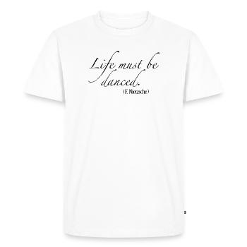 Danse - T-shirt Premium bio Homme - blanc - Devant - Nico (187cm)
