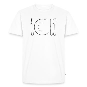 manger - T-shirt Premium bio Homme - blanc - Devant - Nico (187cm)