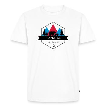 Le Canada dans la nature avec les ours et la forêt - T-shirt Premium bio Homme - blanc - Devant - Nico (187cm)