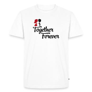couple de mariage - T-shirt Premium bio Homme - blanc - Devant - Nico (187cm)