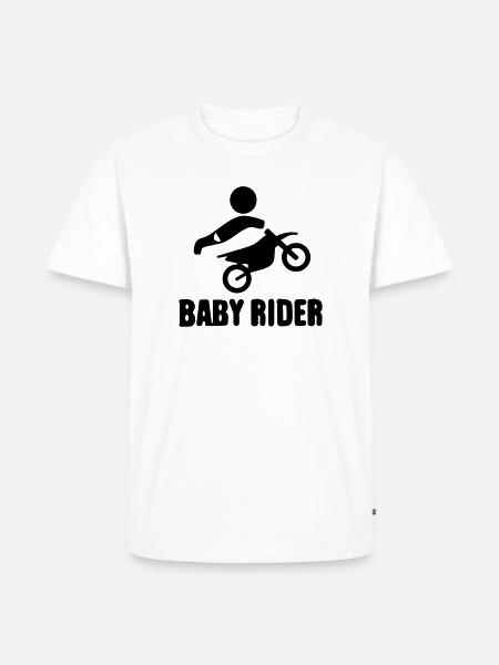 Baby Rider  - Männer Premium Bio T-Shirt - Weiß