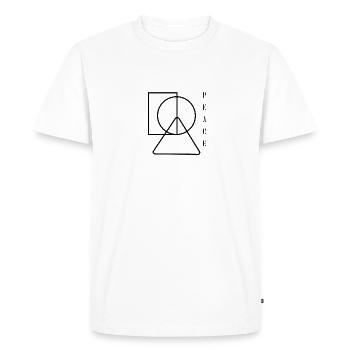 peace, peace, peace movement - Men's Premium Organic T-Shirt - white - Front - Nico (187cm)