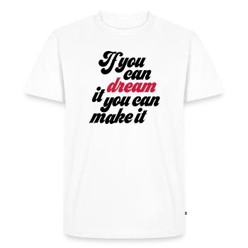 Motivation - T-shirt Premium bio Homme - blanc - Devant - Nico (187cm)